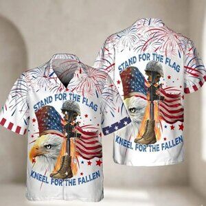 Stand For The Flag Kneel For The Fallen Hawaiian Shirt